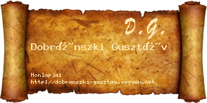 Dobránszki Gusztáv névjegykártya