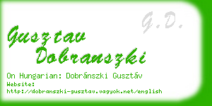 gusztav dobranszki business card